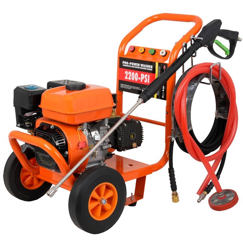 WENXIN 168 gasoline pressure washer, left view