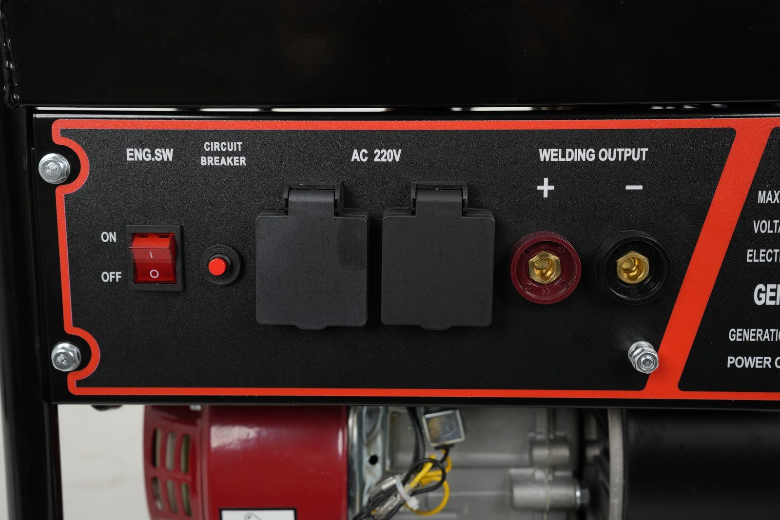 WENXIN 1kw-simple-inverter welder generator, control panel view