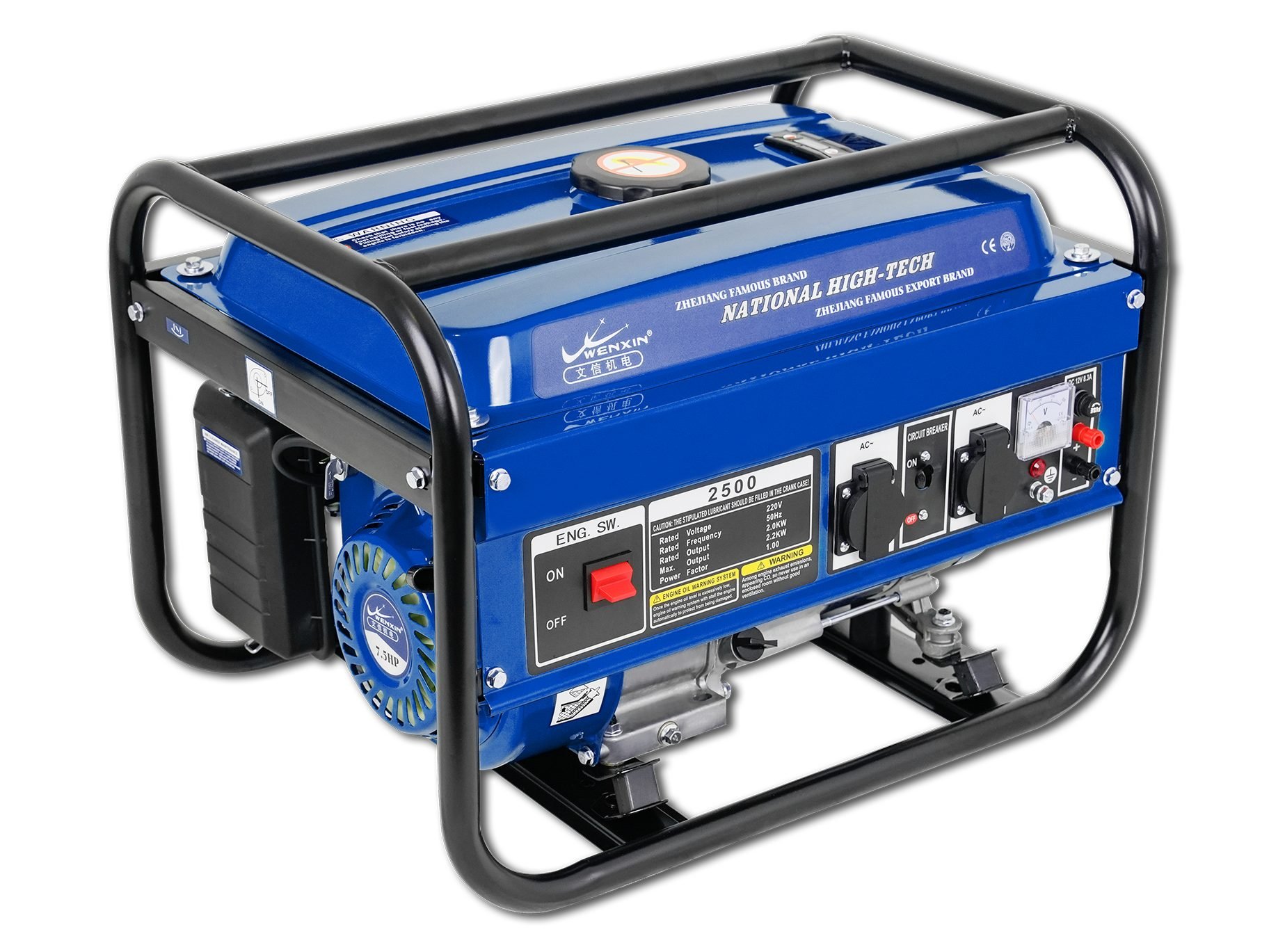 WENXIN OEM color customization — gasoline generator finished in custom brand blue