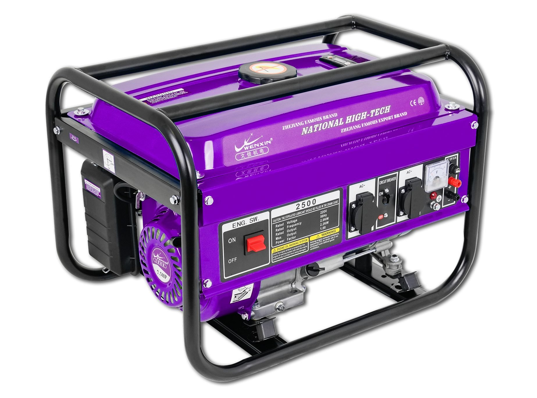Purple gasoline generator from WENXIN's OEM color range