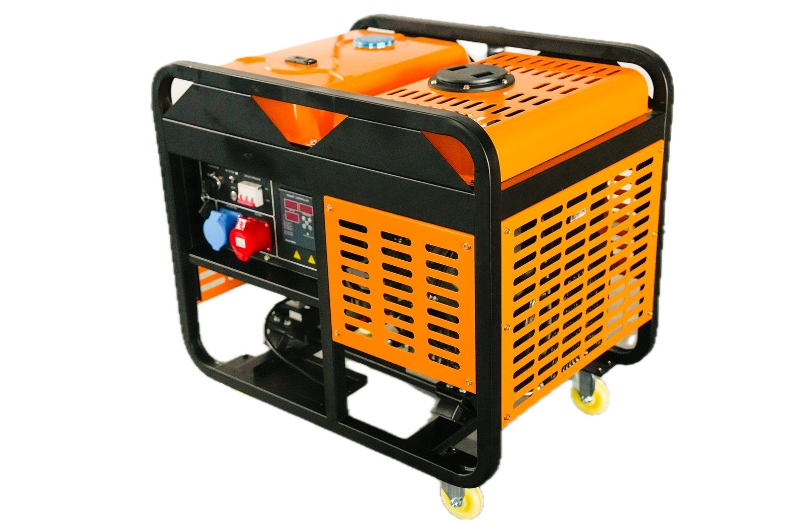 WENXIN electric-start-open-frame-11-5-13-5kw diesel generator, side view