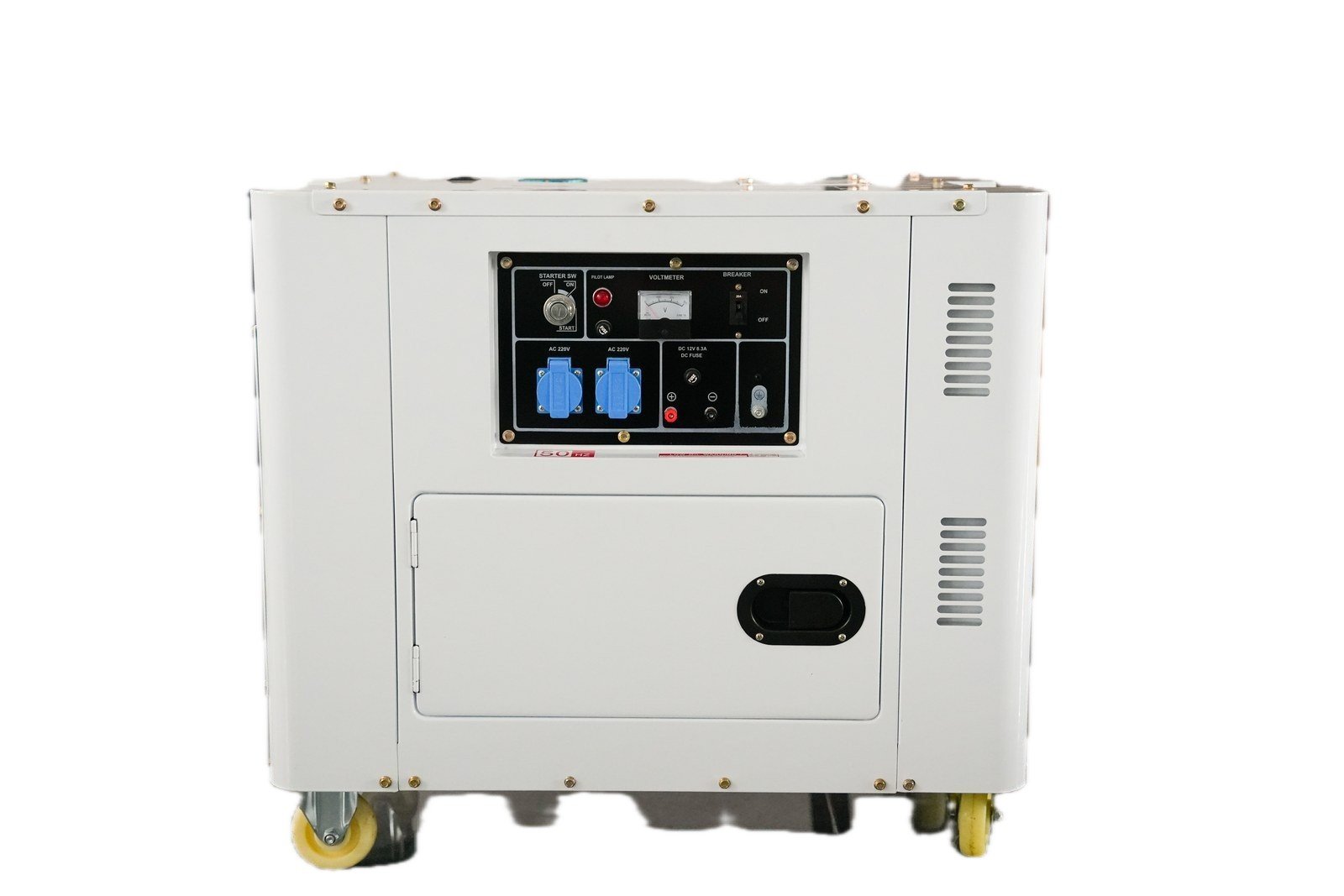 WENXIN old-square-cabinet-silent-4-2-6-0kw diesel generator, front view