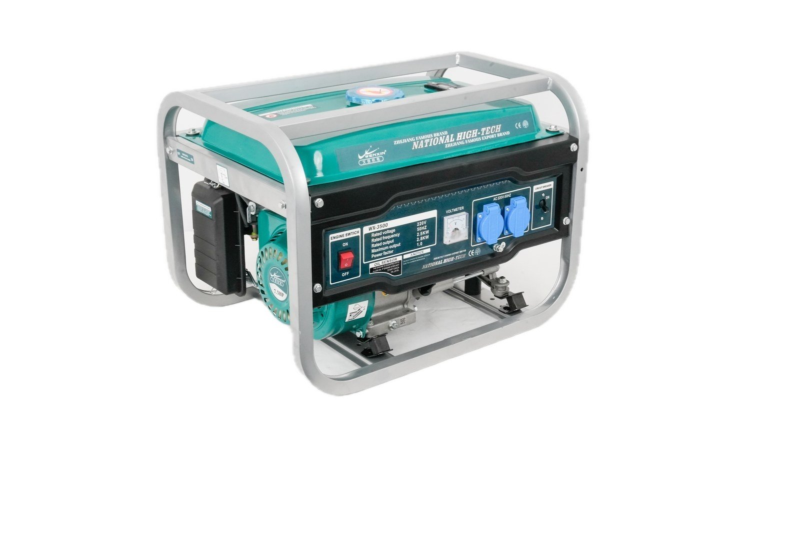 WENXIN 1-5-3-2kw gasoline generator, front view