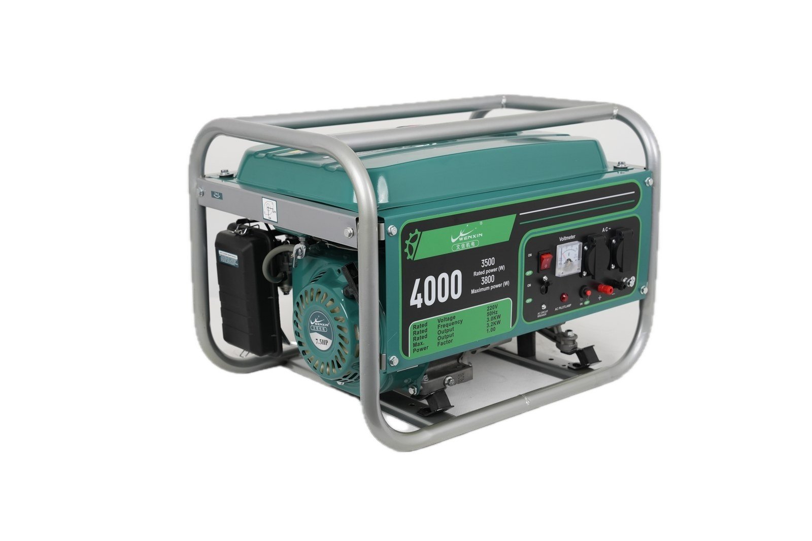 WENXIN flat-panel-type-1-5-8kw gasoline generator, front view