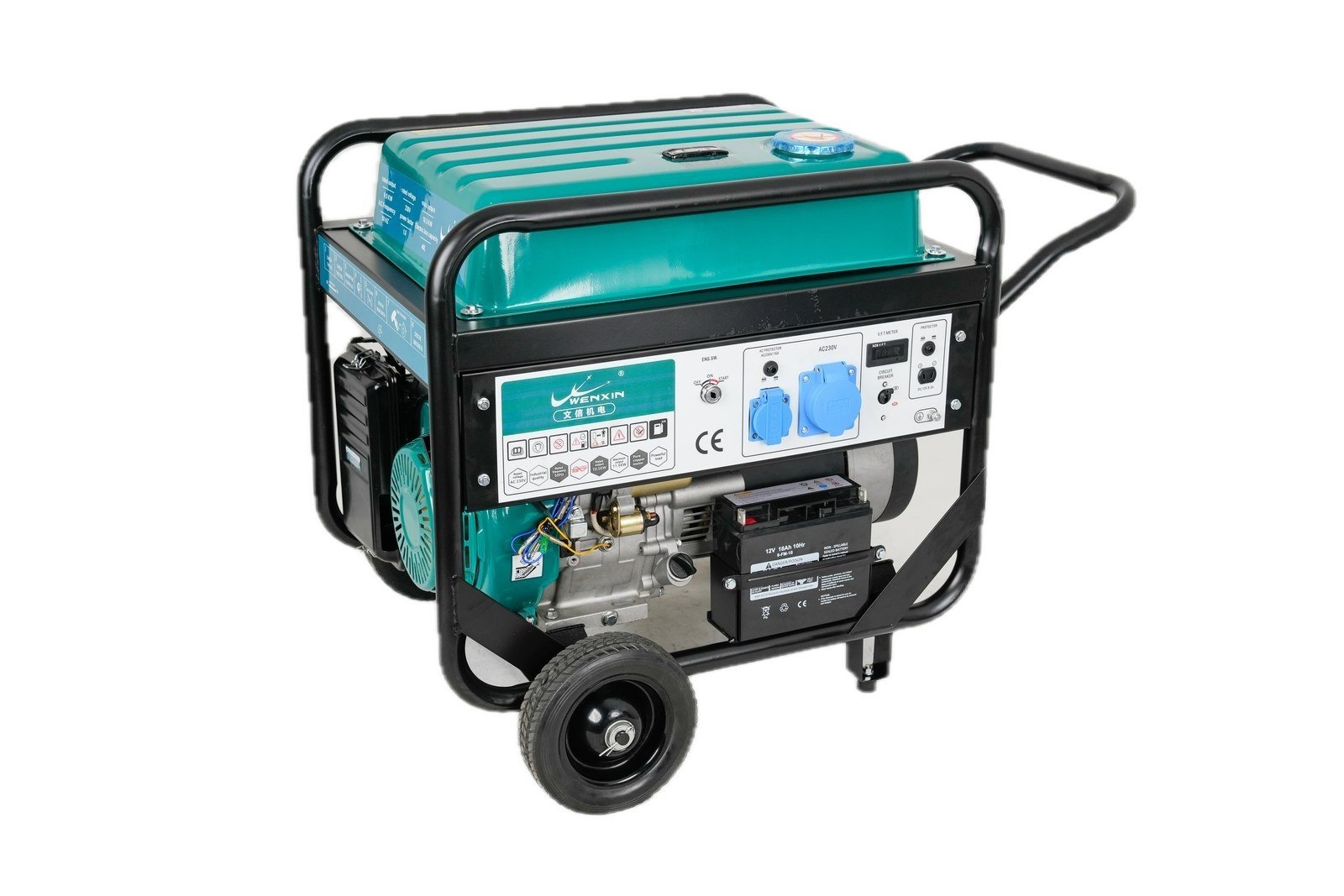 WENXIN r-type-5-10kw gasoline generator, side view