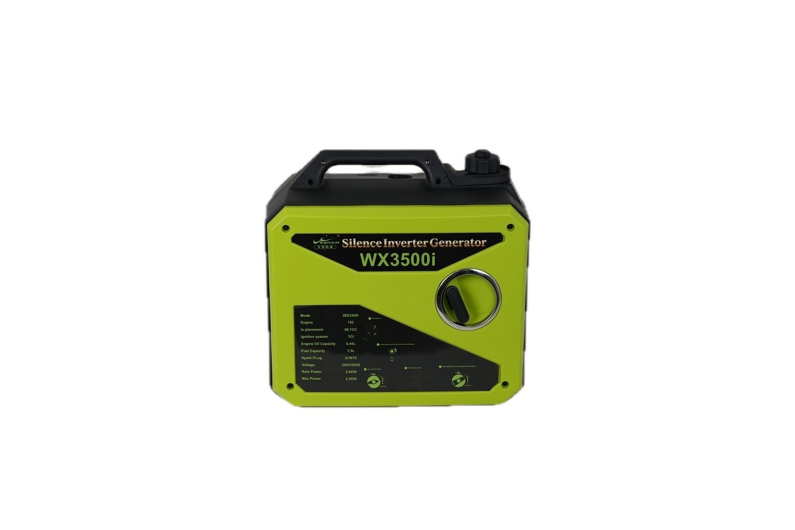 WENXIN 2kw-new-mold-type-silent inverter generator, side view