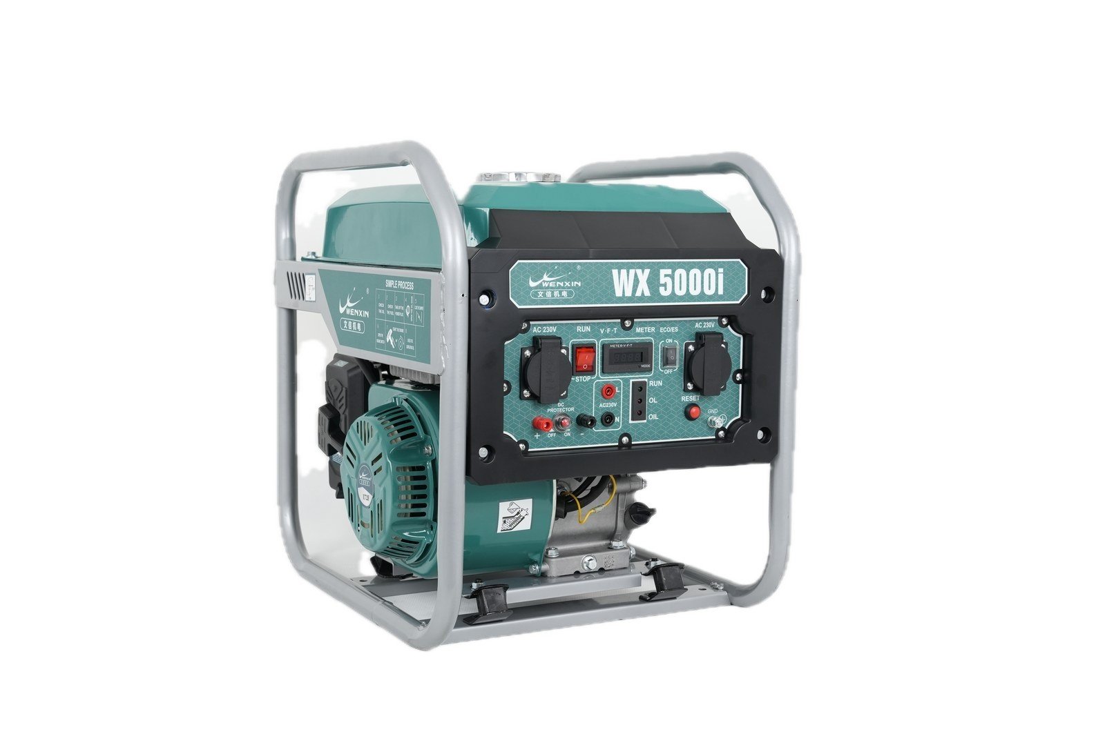 WENXIN 3-0-4-5kw-wenxin-type-open-frame inverter generator, side view
