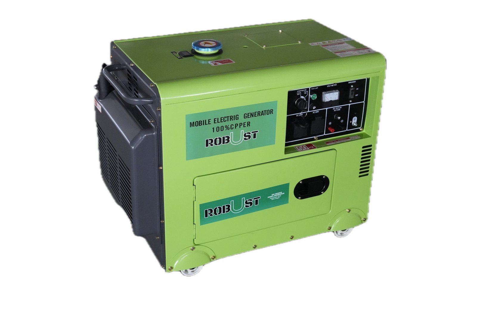 WENXIN silent-4-2-6-0kw diesel generator, side view