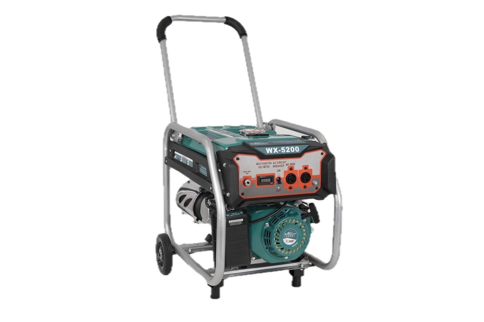 WENXIN wheeled-1-8kw gasoline generator, front view