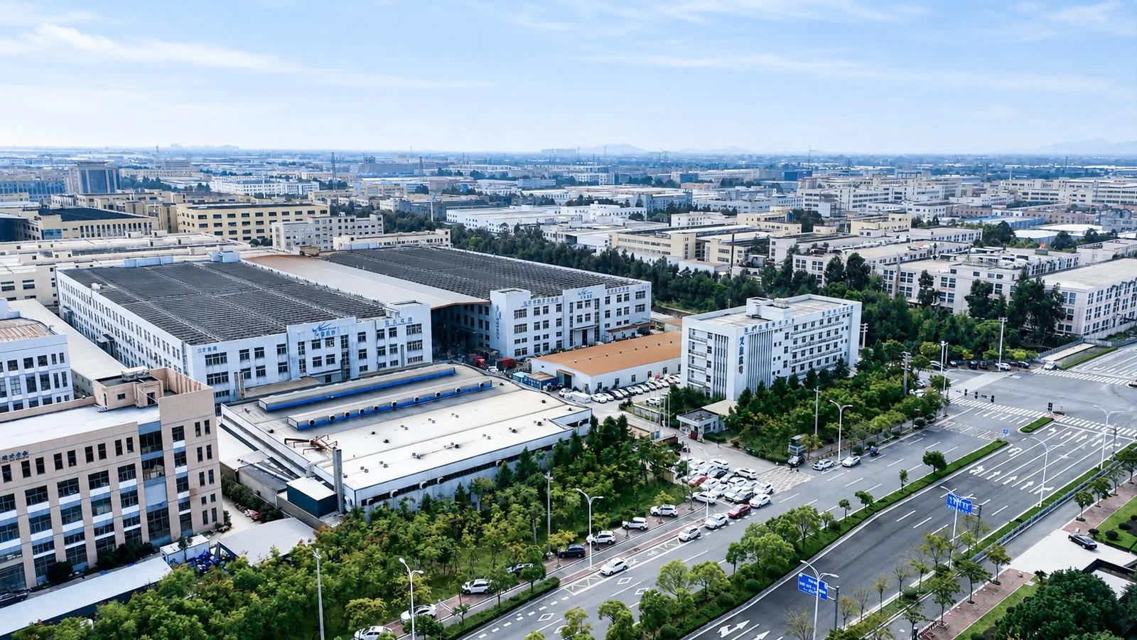Aerial view of WENXIN Manufacturing Base I, 42,755 m², gasoline engines and gasoline water pumps