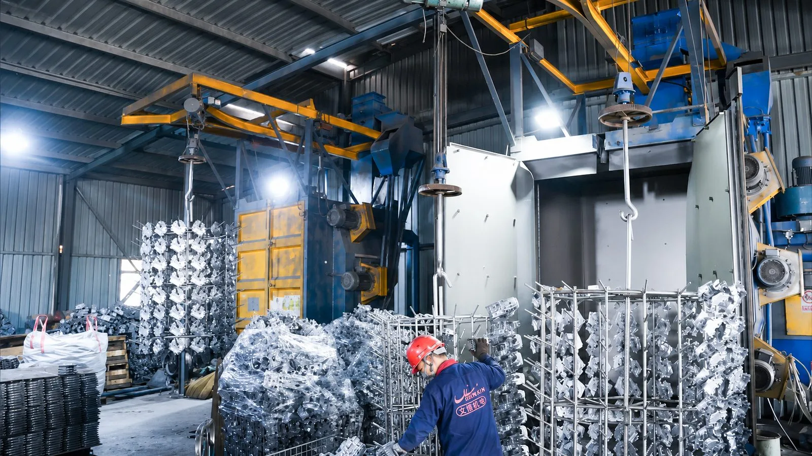 Shot blasting: surface cleaning and finishing of die-cast aluminum components