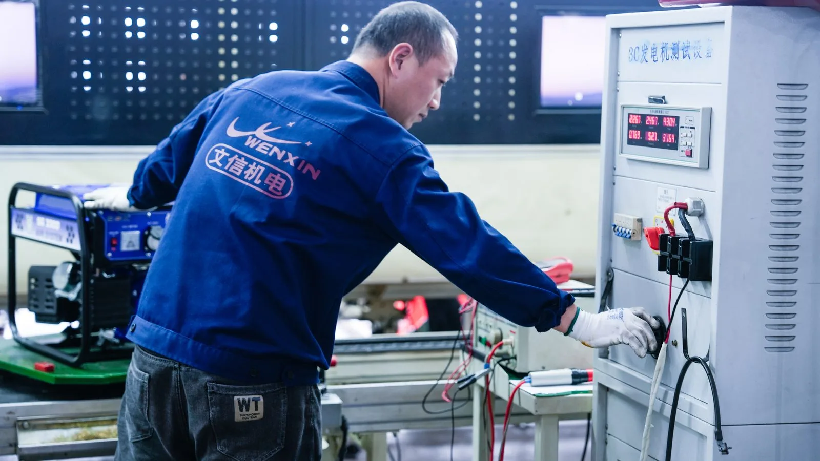 Complete generator testing before packaging and shipment